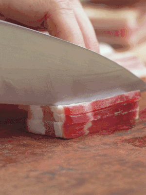 金字淡咸肉切絲。