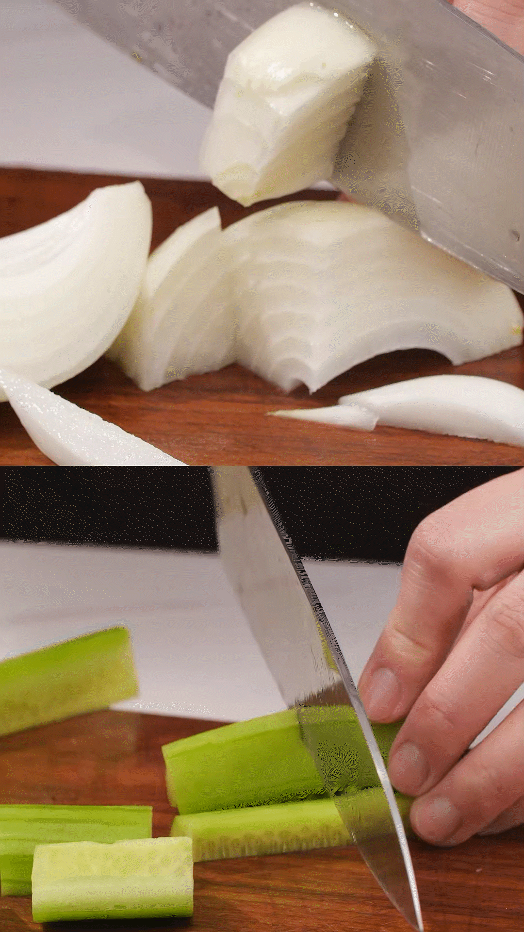 番茄、黃瓜、洋蔥切丁，用適量鹽殺水